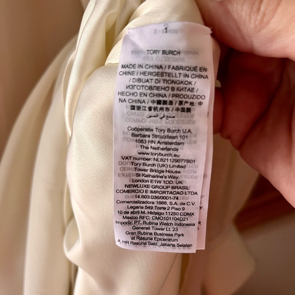 NWT Tory Burch Trapunto Tunic Dress in Ivory size Medium - Picture 11 of 13